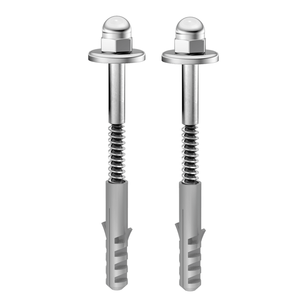 CONJUNTO DE PARAFUSOS EM AÇO INOXIDÁVEL 304 LUXO - 10 mm X 110 mm PARA VASOS SANITÁRIOS