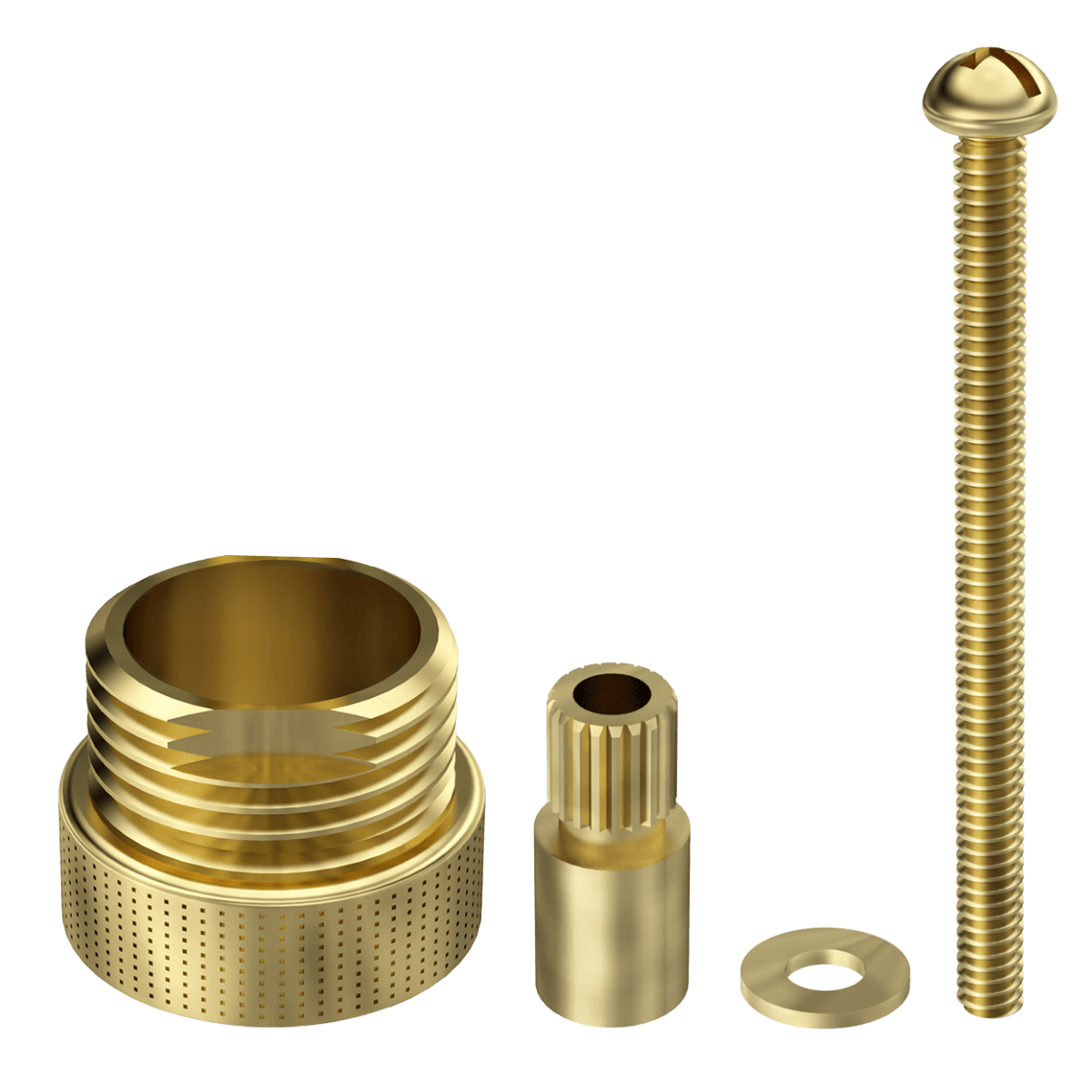 PROLONGADOR EM LATÃO E ESTRIA PARA REGISTRO COMPATÍVEL MARCA DOCOL* - 10 mm