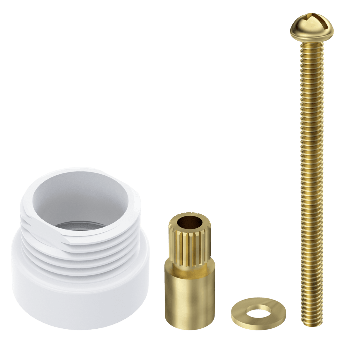 PROLONGADOR EM POLIACETAL E ESTRIA PARA REGISTRO COMPATÍVEL MARCA DOCOL* - 10 mm