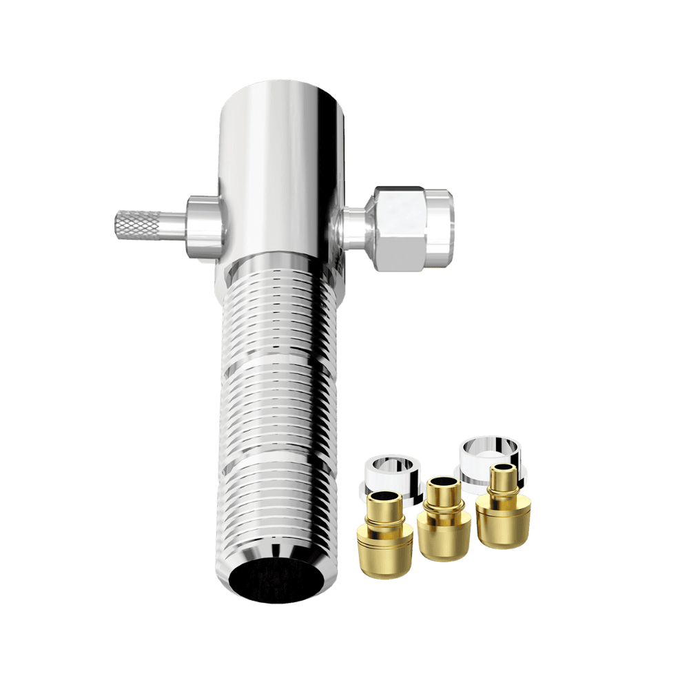 ADAPTADOR CROMADO PARA FILTROS DE BANCADA 1/2" COM REGULADOR DE VAZÃO E BICO UNIVERSAL