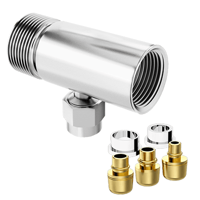 ADAPTADOR CROMADO PARA FILTROS 1/2" X 1/2" COM BICO UNIVERSAL - SEM TAMPA
