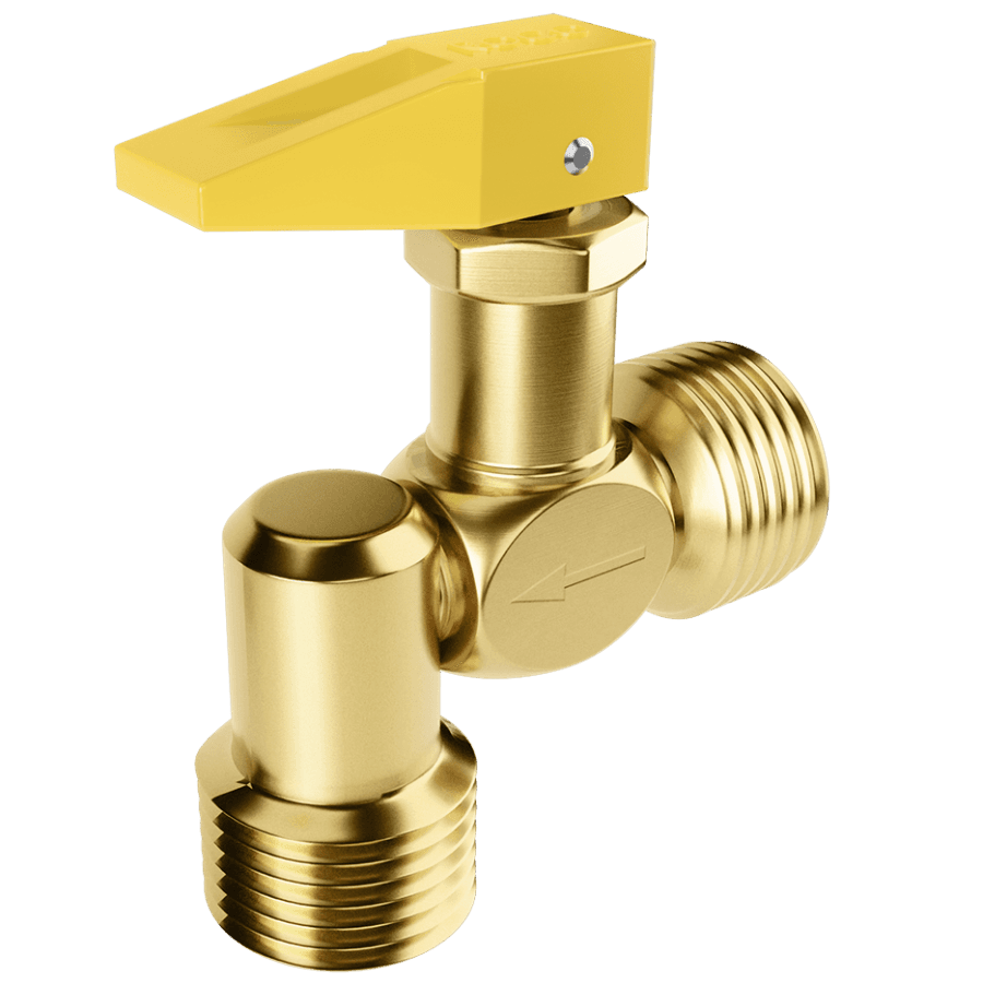 REGISTRO CORTA-FOGO 1/2" NPT [M] X 1/2" NPT [M] 90º