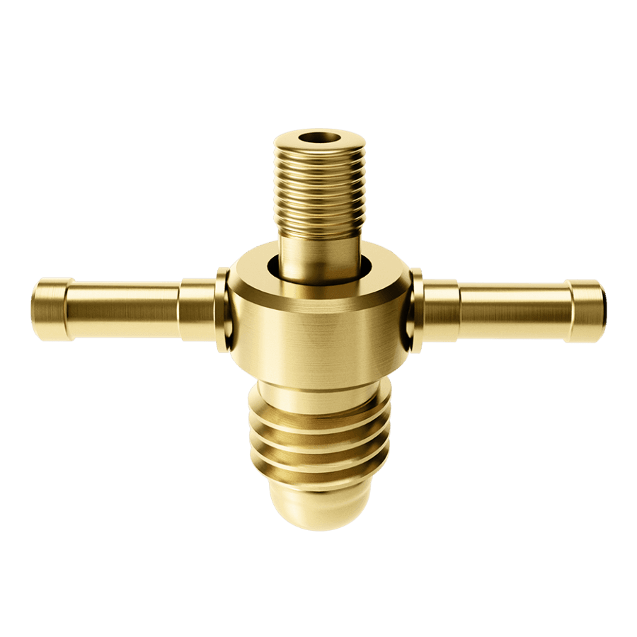 NIPLE BORBOLETA 5/8” UNC X 1/8" NPT - LATÃO (NACIONAL)