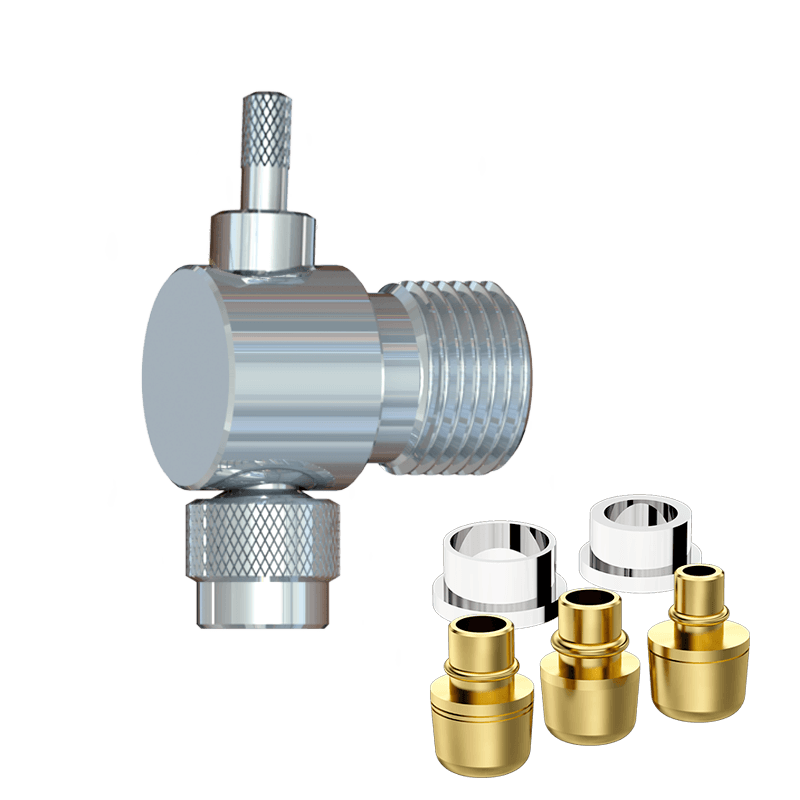 ADAPTADOR CROMADO UNIVERSAL PARA FILTROS 1/2" COM REGULADOR DE VAZÃO - MINI