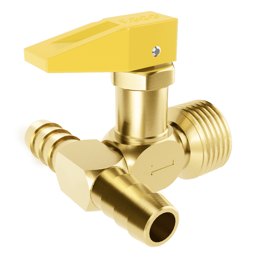 REGISTRO CORTA-FOGO 1/8" NPT [M] X 3/8" TM DUPLO