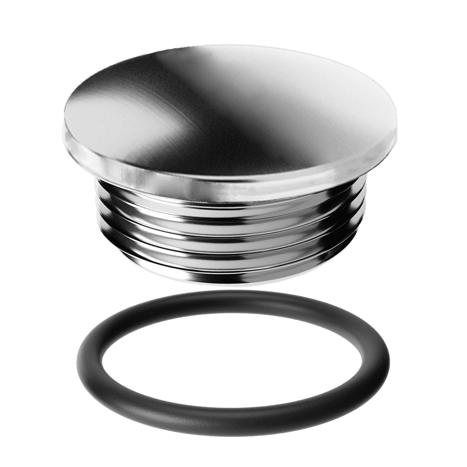 TAMPA CROMADA DE 1/2" CABEÇA FENDA