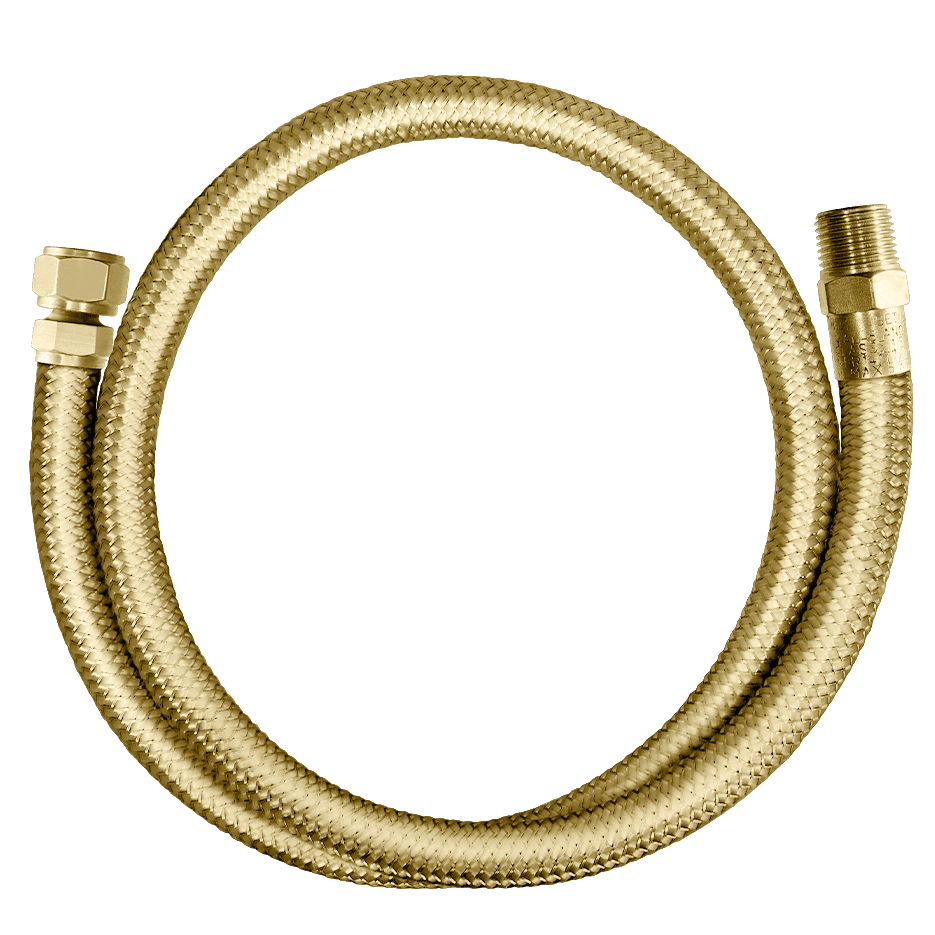 FLEXÍVEL DE GÁS TOMBAK - 1/2” MACHO X 1/2” FÊMEA - 3 m