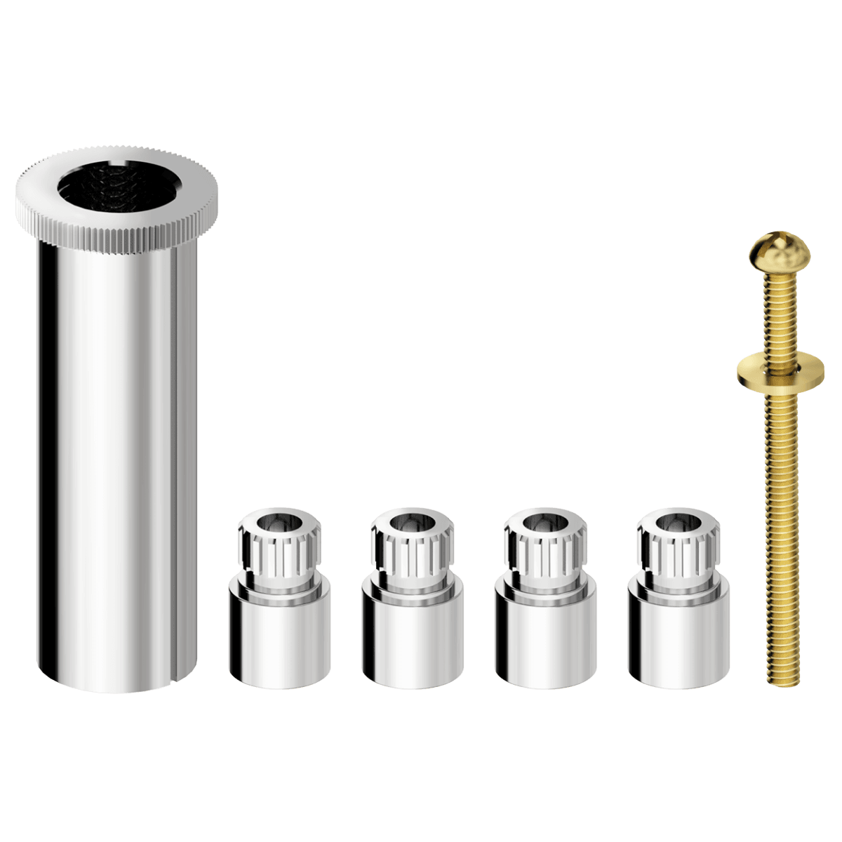 PROLONGADOR PARA REGISTRO COM CASTELO ABS E ESTRIA DE LATÃO PADRÃO DECA* E SIMILARES - 40 mm
