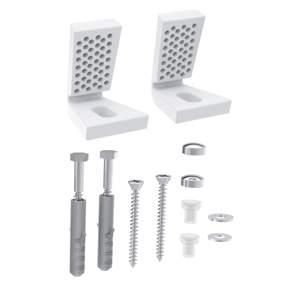 CONJUNTO DE FIXAÇÃO PARA BACIAS SANITÁRIAS E BIDÊS (FIXAÇÃO LATERAL)